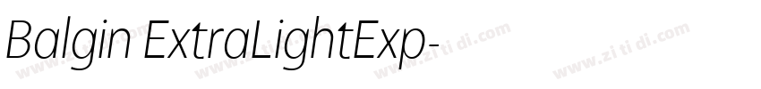 Balgin ExtraLightExp字体转换